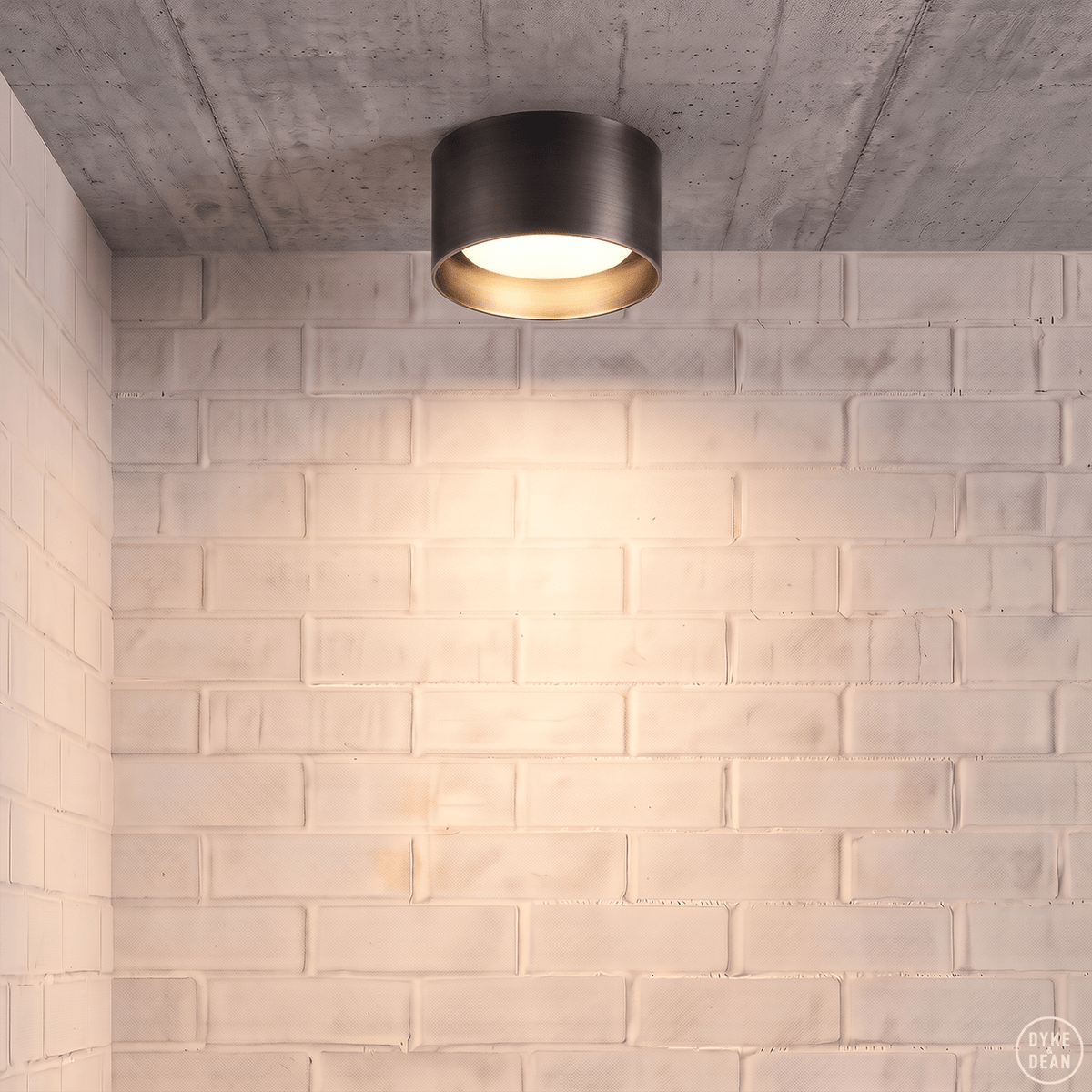 Ceiling puck light gun metal
