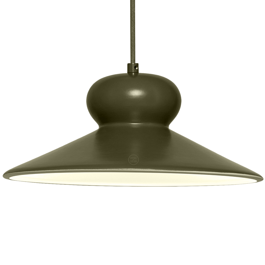 CERAMIC DOME PENDANT OVA LARGE - DYKE & DEAN