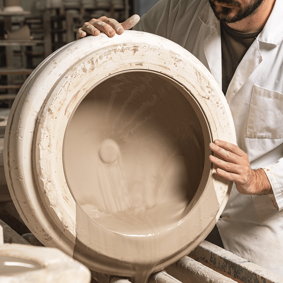 CERAMIC DOME PENDANT OVA SMALL - DYKE & DEAN