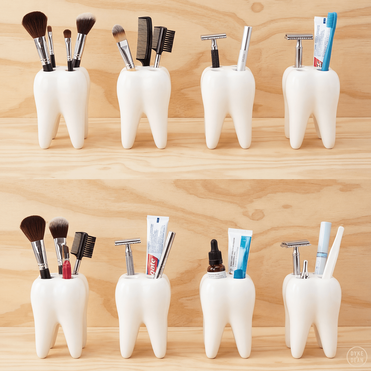 CERAMIC TOOTHBRUSH HOLDER TOOTH - DYKE & DEAN