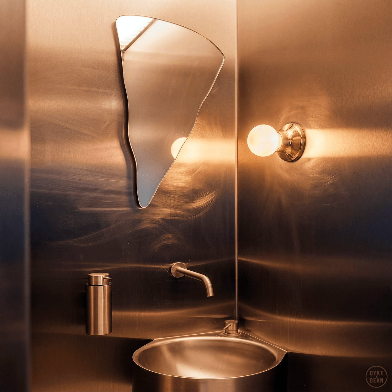 CERAMIC WALL & CEILING LAMP GOLD - DYKE & DEAN