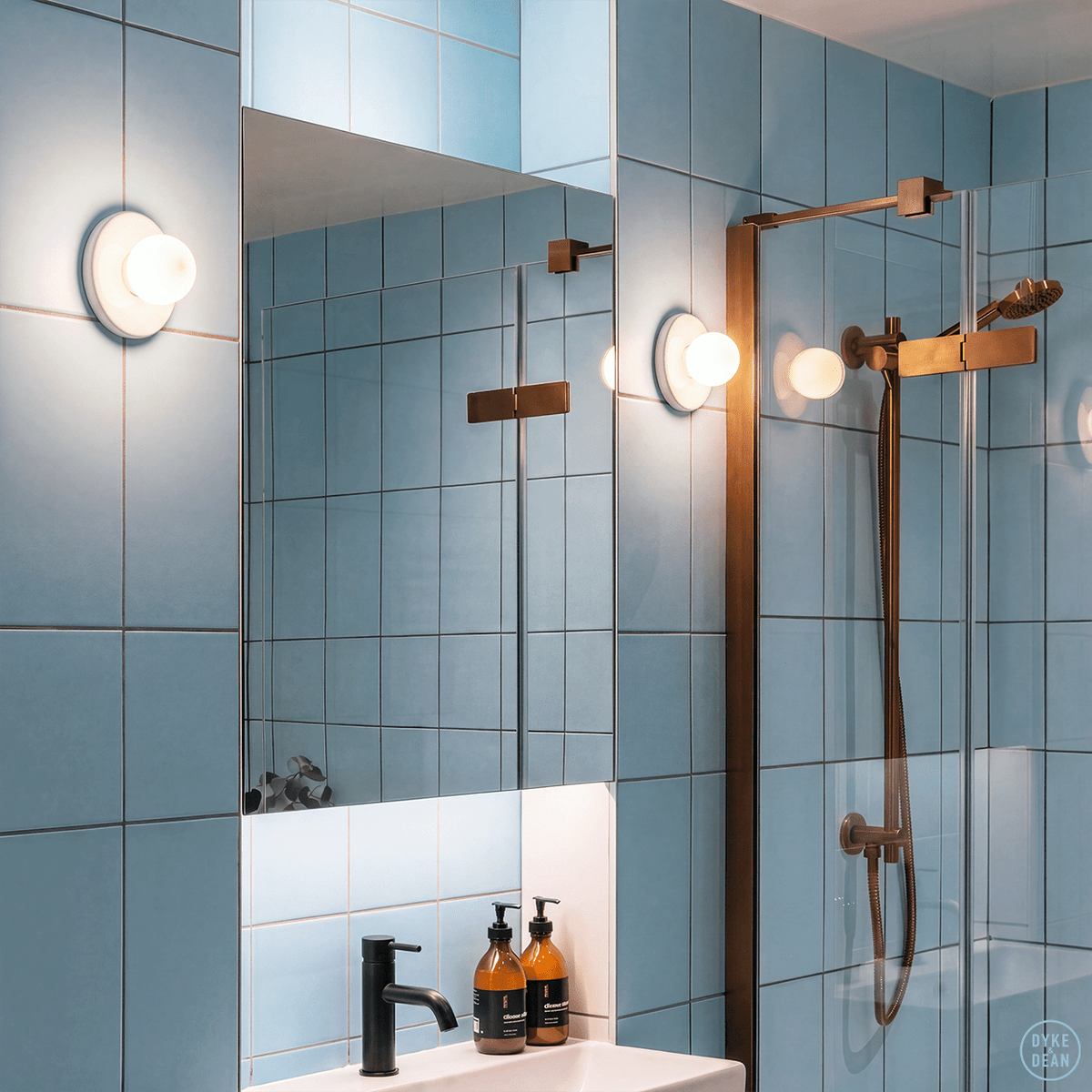 CERAMIC WALL E27 RECESSED LIGHT WHITE - DYKE & DEAN