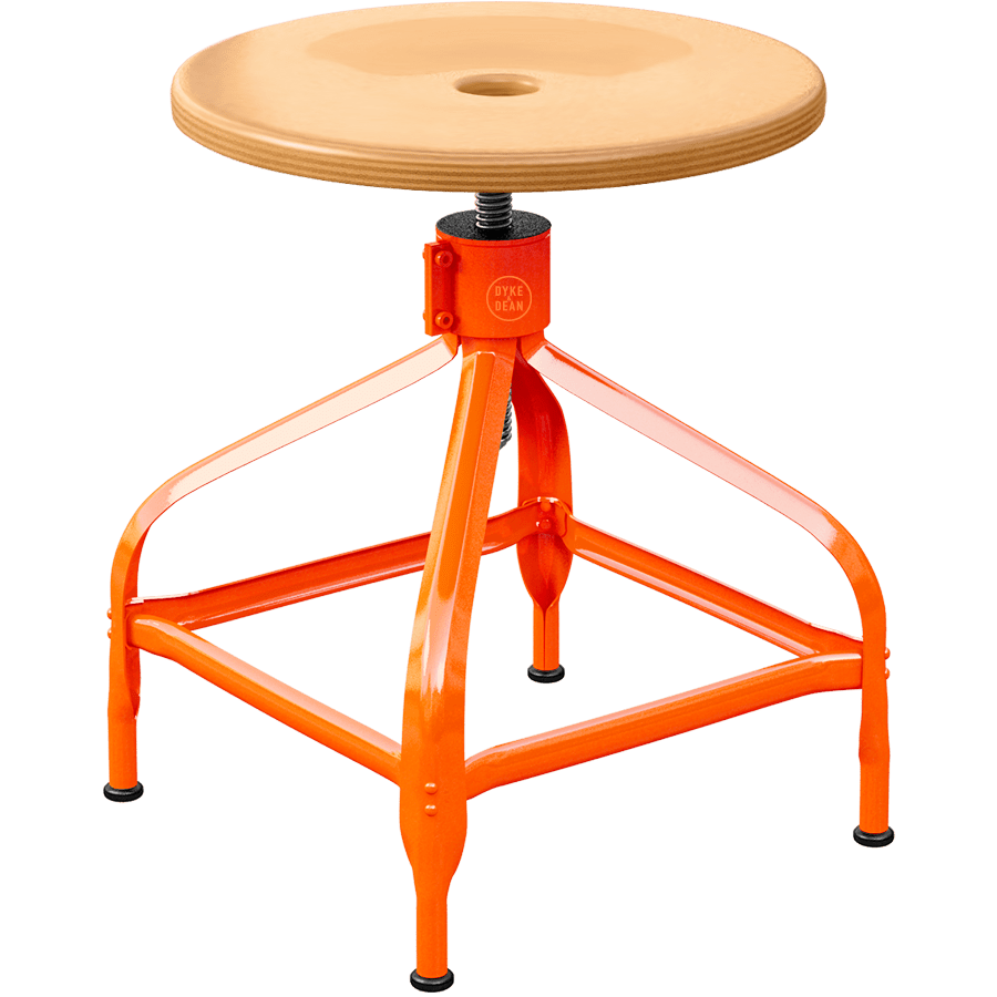 CHAISES NICOLLE ADJUSTABLE SWIVEL STOOL WOOD - DYKE & DEAN