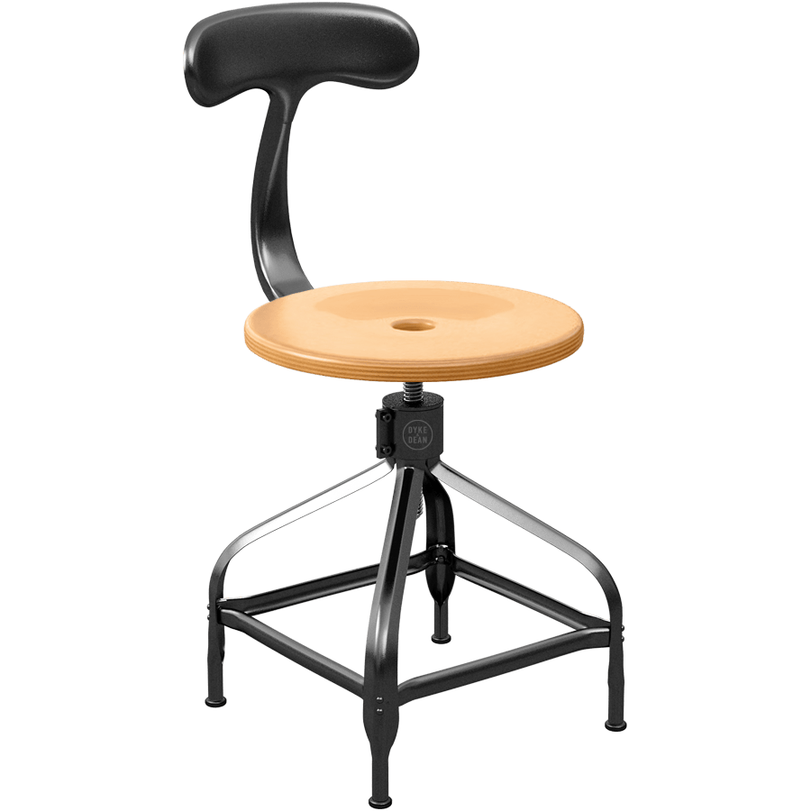 CHAISES NICOLLE DACTYLO ADJUSTABLE SWIVEL CHAIR WOOD - DYKE & DEAN