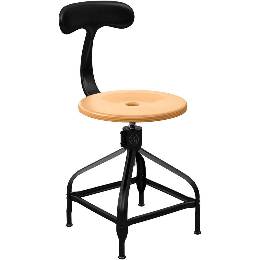 CHAISES NICOLLE DACTYLO ADJUSTABLE SWIVEL CHAIR WOOD - DYKE & DEAN