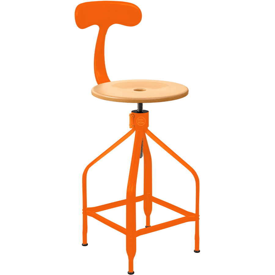 CHAISES NICOLLE DESSINATEUR TALL ADJUSTABLE SWIVEL CHAIR WOOD - DYKE & DEAN