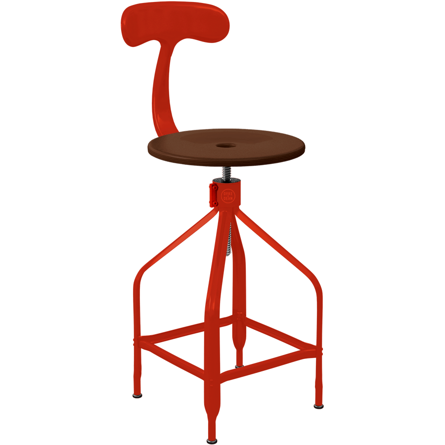 CHAISES NICOLLE DESSINATEUR TALL ADJUSTABLE SWIVEL CHAIR WOOD - DYKE & DEAN