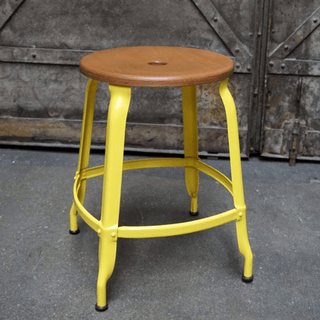 CHAISES NICOLLE METAL STOOL WOOD 45 - DYKE & DEAN