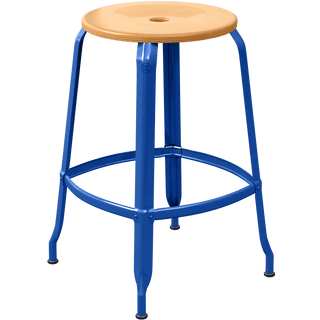 CHAISES NICOLLE METAL STOOL WOOD 65 - DYKE & DEAN