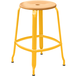 CHAISES NICOLLE METAL STOOL WOOD 65 - DYKE & DEAN