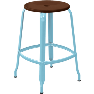 CHAISES NICOLLE METAL STOOL WOOD 65 - DYKE & DEAN