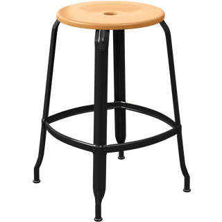 CHAISES NICOLLE METAL STOOL WOOD 65 - DYKE & DEAN