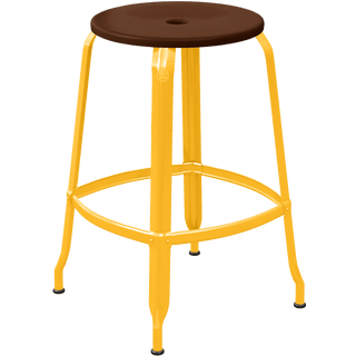 CHAISES NICOLLE METAL STOOL WOOD 65 - DYKE & DEAN
