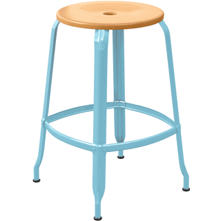 CHAISES NICOLLE METAL STOOL WOOD 65 - DYKE & DEAN