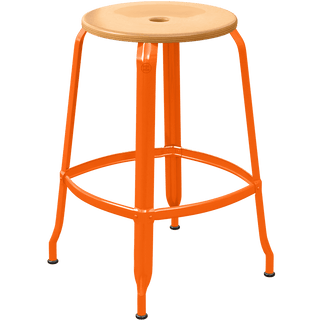 CHAISES NICOLLE METAL STOOL WOOD 65 - DYKE & DEAN