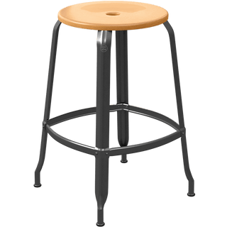 CHAISES NICOLLE METAL STOOL WOOD 65 - DYKE & DEAN