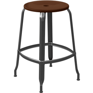CHAISES NICOLLE METAL STOOL WOOD 65 - DYKE & DEAN