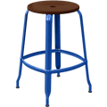 CHAISES NICOLLE METAL STOOL WOOD 65 - DYKE & DEAN