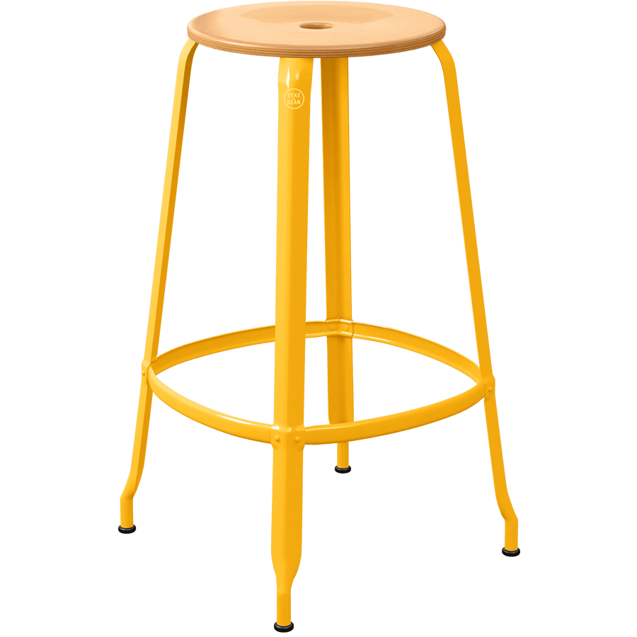 CHAISES NICOLLE METAL STOOL WOOD 75 - DYKE & DEAN