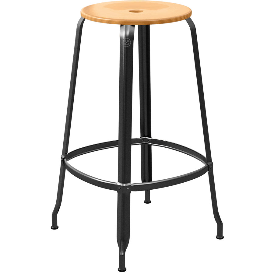 CHAISES NICOLLE METAL STOOL WOOD 75 - DYKE & DEAN