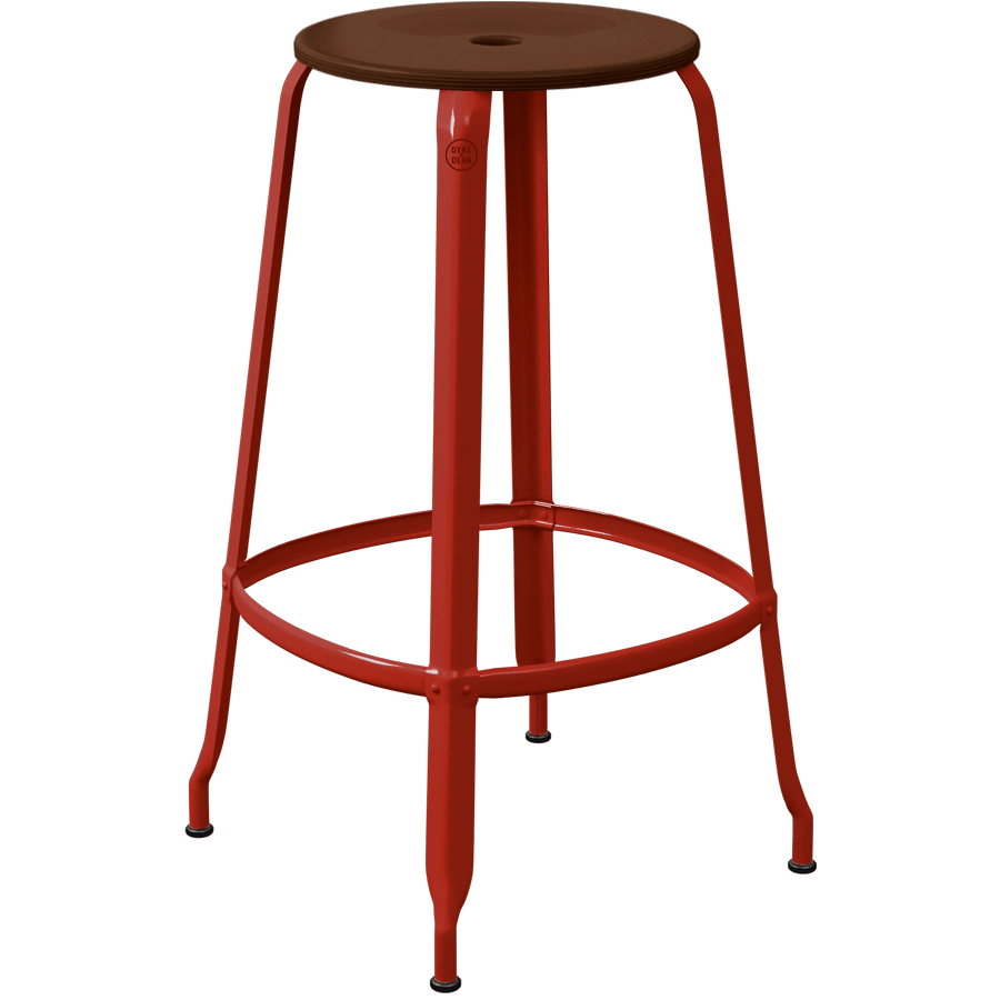 CHAISES NICOLLE METAL STOOL WOOD 75 - DYKE & DEAN