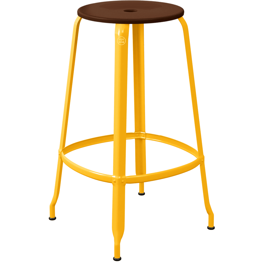 CHAISES NICOLLE METAL STOOL WOOD 75 - DYKE & DEAN