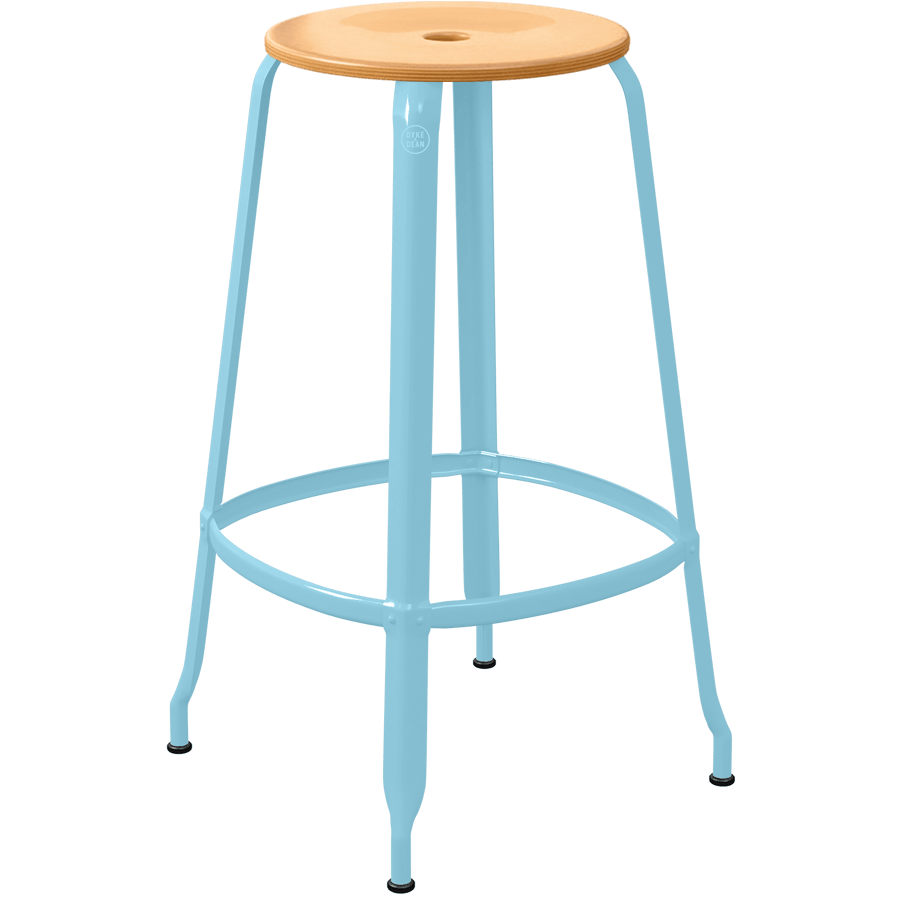 CHAISES NICOLLE METAL STOOL WOOD 75 - DYKE & DEAN