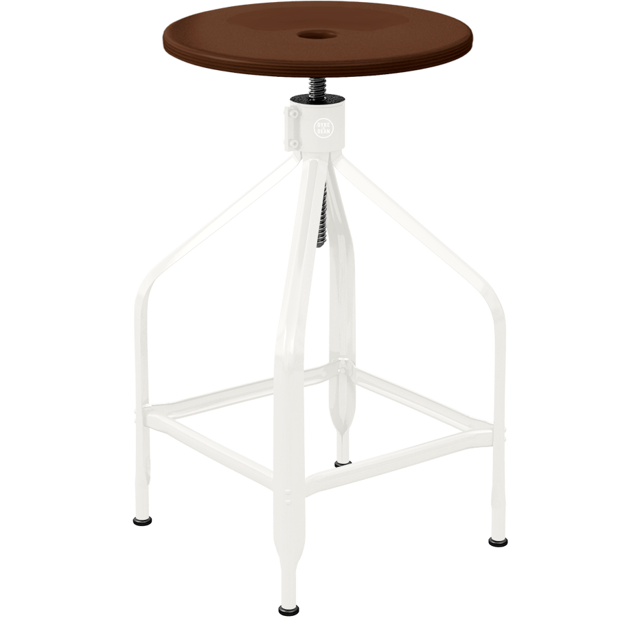 CHAISES NICOLLE TALL ADJUSTABLE SWIVEL STOOL WOOD - DYKE & DEAN