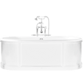 CHIC ROLL PANEL ENAMEL CAST IRON BATHTUB WHITE - DYKE & DEAN