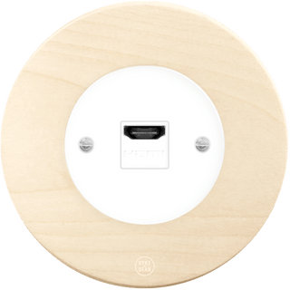 CLASSIC BEECHWOOD HDMI WHITE SOCKET - DYKE & DEAN