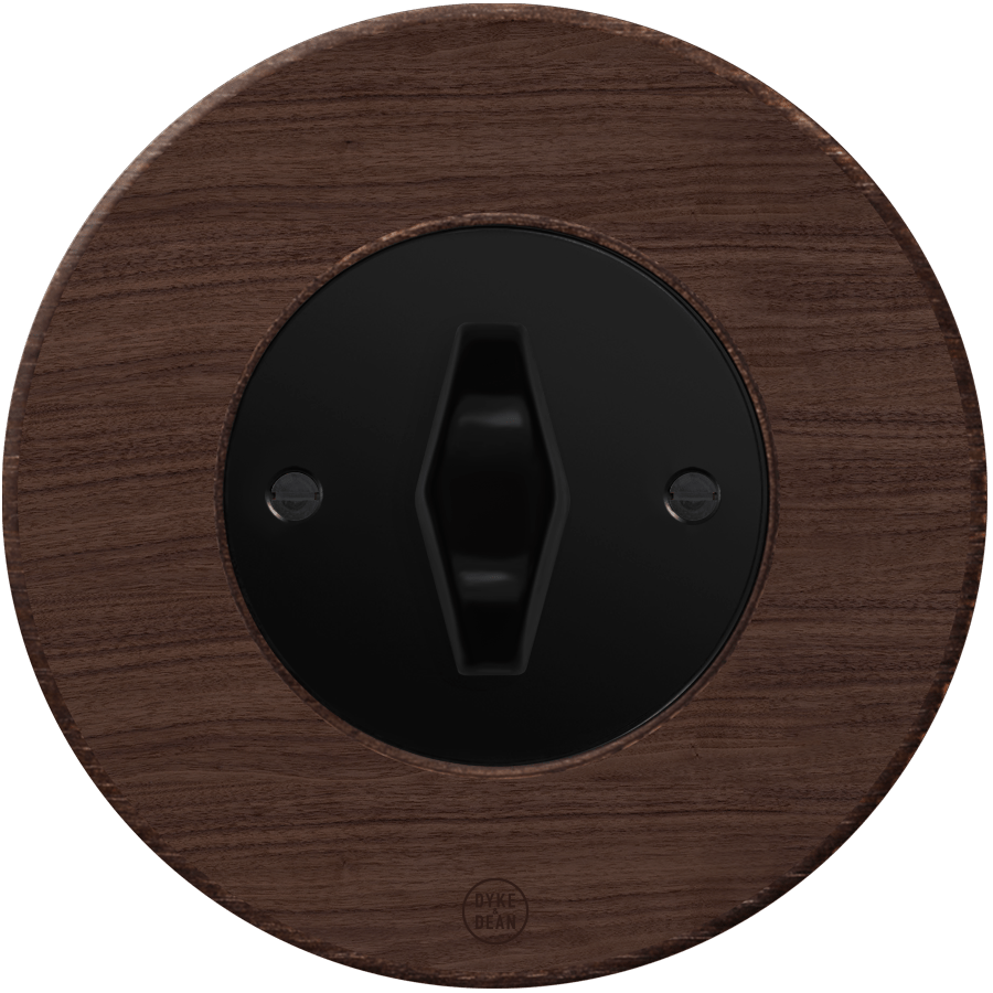 CLASSIC OAK BLACK DIAMOND ROTARY BLACK SWITCH - DYKE & DEAN