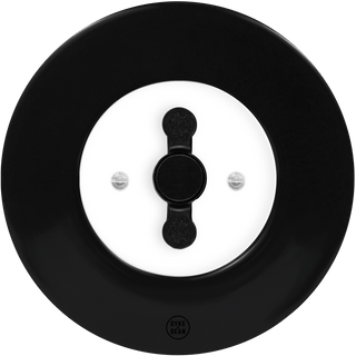 CLASSIC PORCELAIN ROUND ROTARY DOMINO SWITCH - DYKE & DEAN
