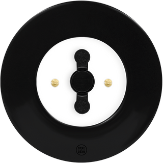 CLASSIC PORCELAIN ROUND ROTARY DOMINO SWITCH - DYKE & DEAN