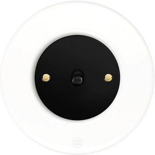 CLASSIC PORCELAIN TOGGLE REVERSE DOMINO SWITCH - DYKE & DEAN