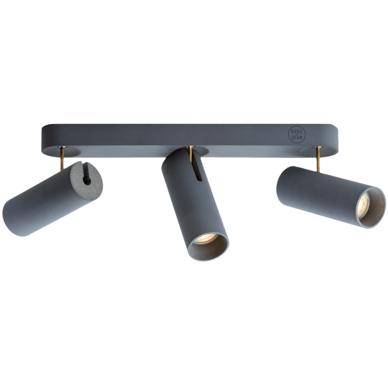 CONCRETE ADJUSTABLE 3 CEILING SPOT LIGHT - DYKE & DEAN