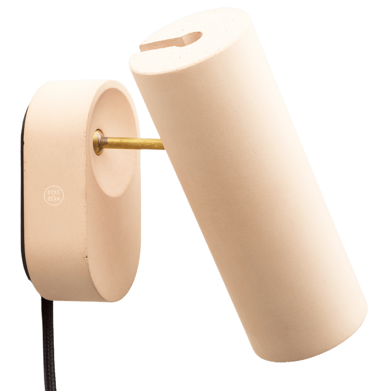 CONCRETE ADJUSTABLE BEDSIDE WALL LIGHT WITH PLUG - DYKE & DEAN