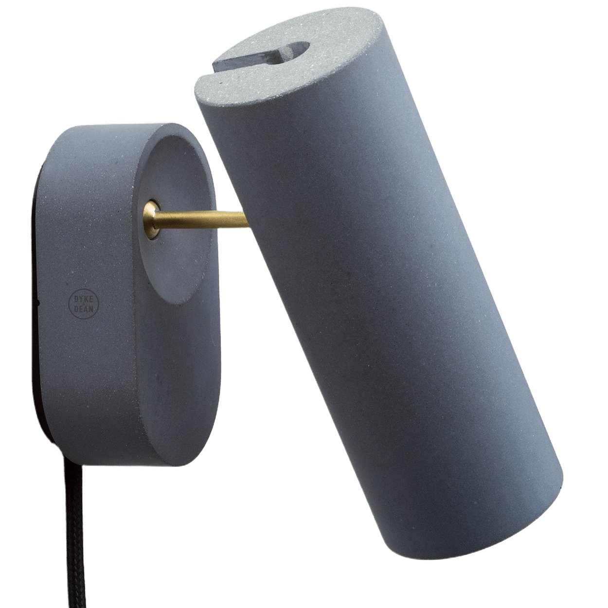 CONCRETE ADJUSTABLE BEDSIDE WALL LIGHT WITH PLUG - DYKE & DEAN