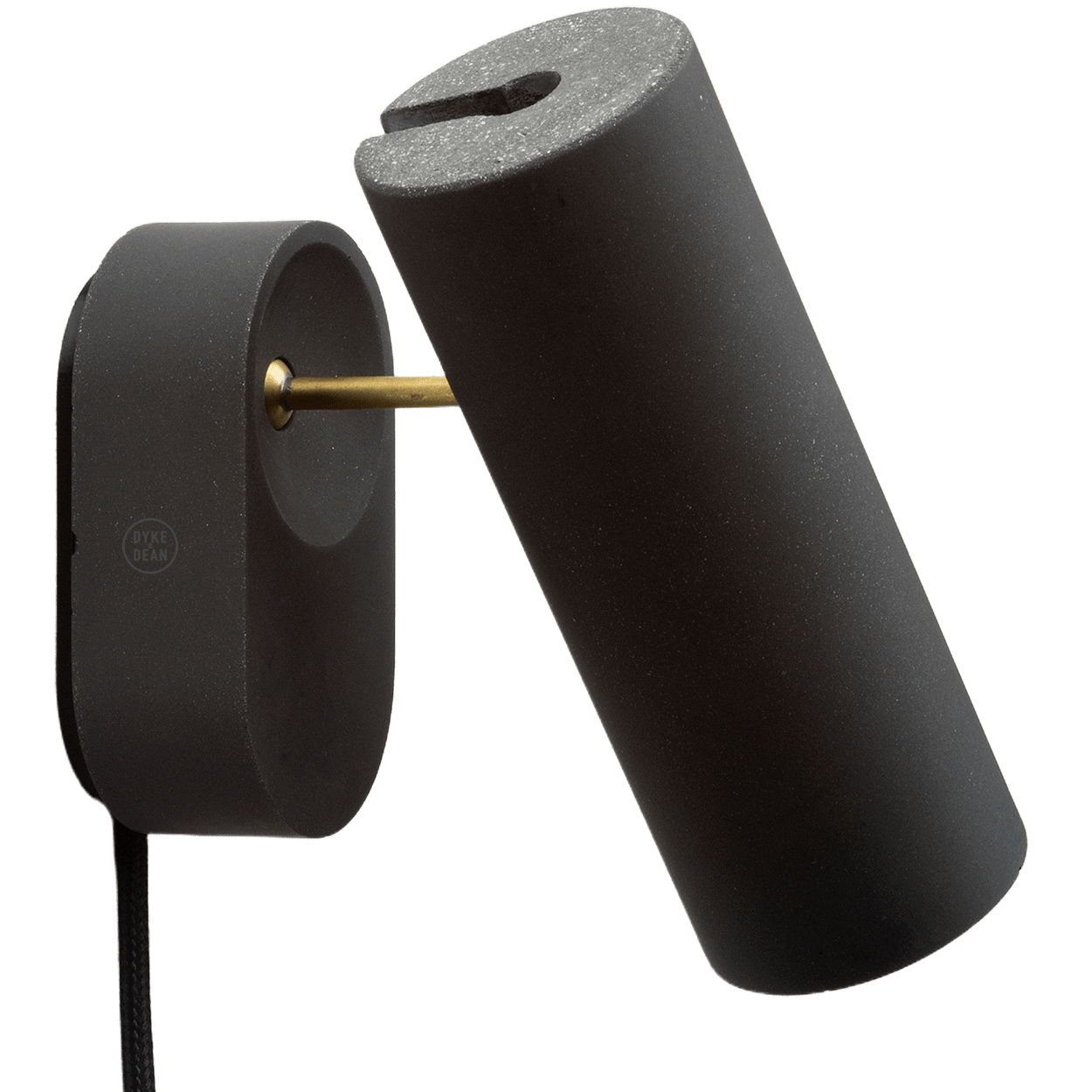 CONCRETE ADJUSTABLE BEDSIDE WALL LIGHT WITH PLUG - DYKE & DEAN