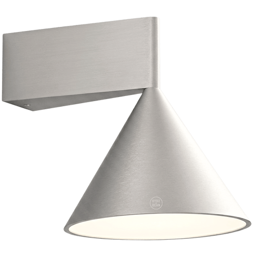 CONICAL UP DOWN WALL LIGHT BRUSHED ALUMINIUM - DYKE & DEAN
