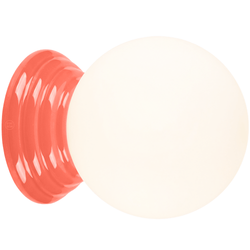 CORAL CERAMIC SCONCE WATERPROOF OPAL GLOBE WALL LIGHT - DYKE & DEAN
