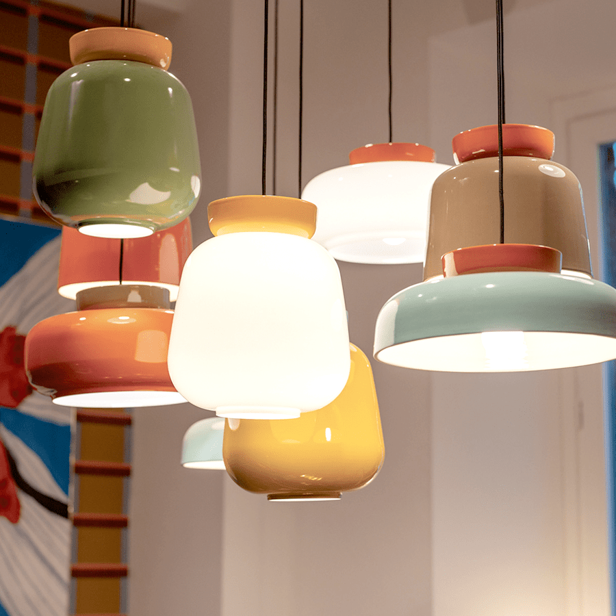 CORCOVADO SHORT CERAMIC PENDANT SHADE LAMP - DYKE & DEAN