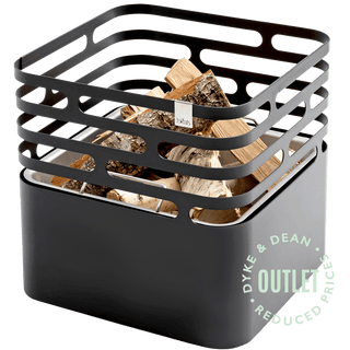 CUBE FIRE BASKET & GRILL BLACK OUTLET - DYKE & DEAN