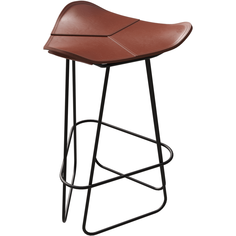 CUERO LEATHER BARSTOOL 65CM - DYKE & DEAN