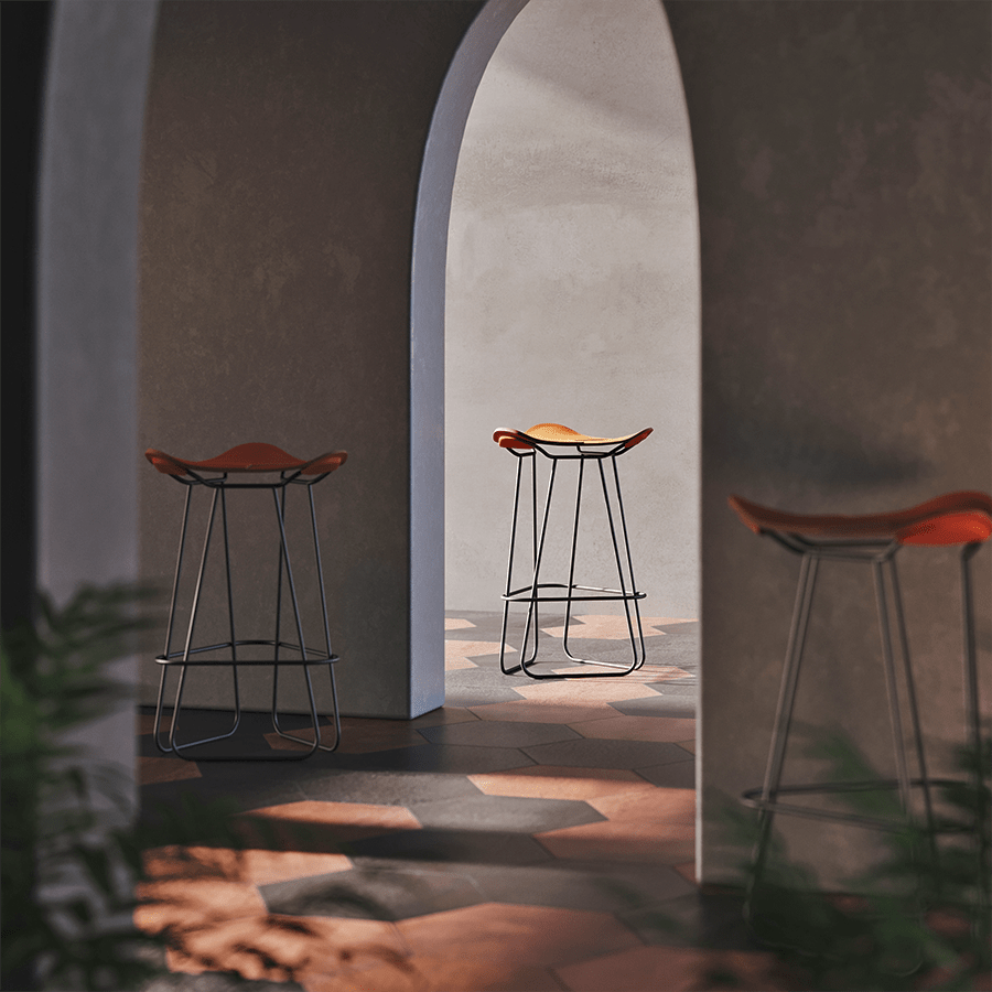 CUERO LEATHER BARSTOOL 65CM - DYKE & DEAN