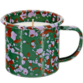 CYPRESS HILL ENAMEL 9OZ MUG WITH SOY CANDLE FOREST GREEN - DYKE & DEAN