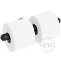 DARK OAK DOUBLE YOKU TOILET ROLL HOLDER OUTLET - DYKE & DEAN