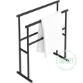 DARK OAK YOKU FREESTANDING TOWEL RAIL OUTLET - DYKE & DEAN