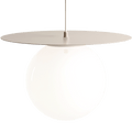 DISC GLOBE HANGING PENDANT LIGHT BEIGE LARGE - DYKE & DEAN