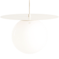 DISC GLOBE HANGING PENDANT LIGHT CREAM LARGE - DYKE & DEAN