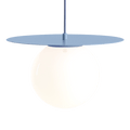 DISC GLOBE HANGING PENDANT LIGHT DUSTY BLUE MEDIUM - DYKE & DEAN